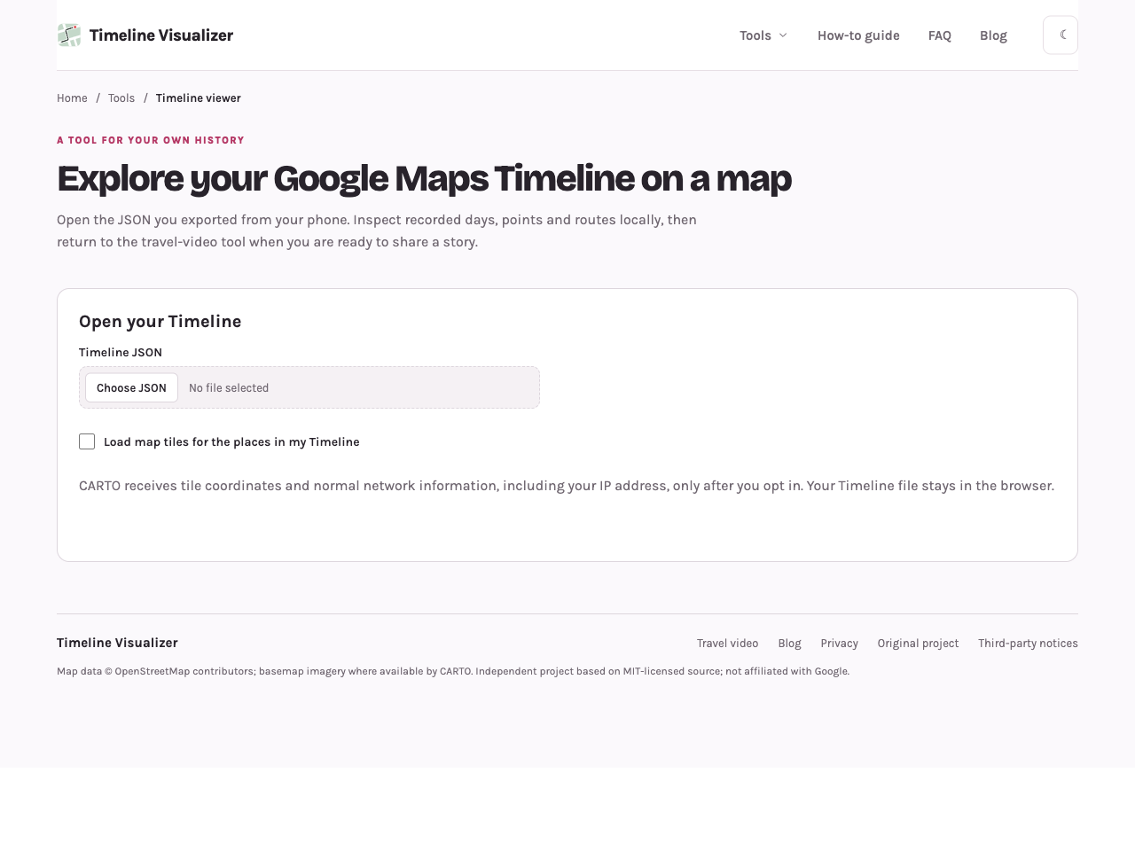 Periksa riwayat perjalanan di Linimasa Google Maps